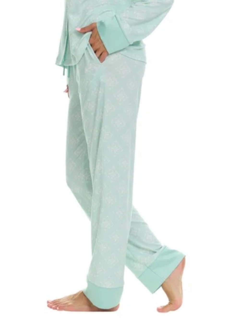Flora Nikrooz Mint Green Pattern Pajama Pants / Lounge Pants - Small
